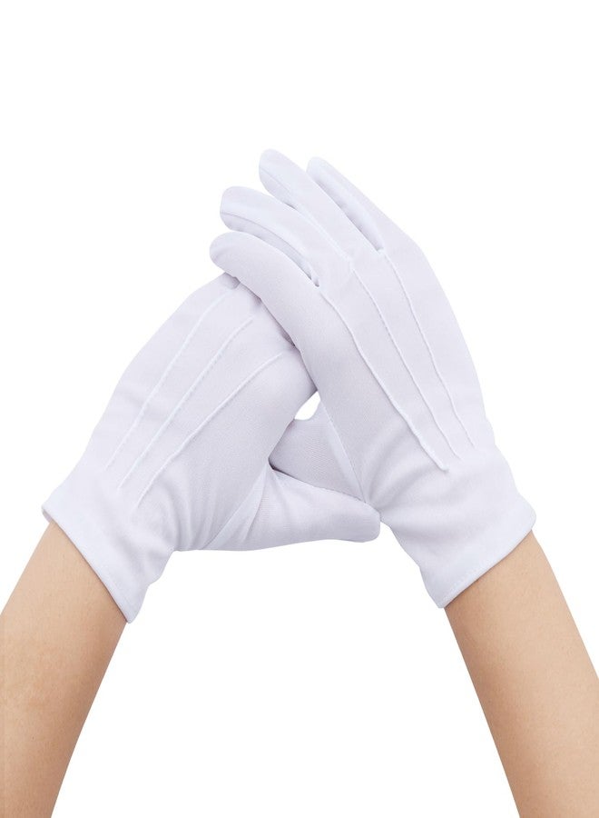 Vonokee Parade 3 Pairs White Uniform Gloves - Formal Tuxedo Costume Honor Guard Police Server Funeral Gloves - Image 5